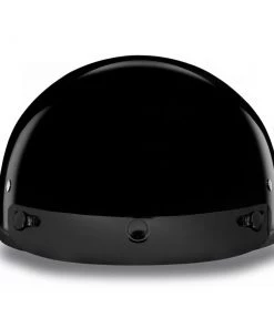 Daytona Helmets D1-A ‘Skull Cap' HI-Gloss Black Half Face Helmet With Visor