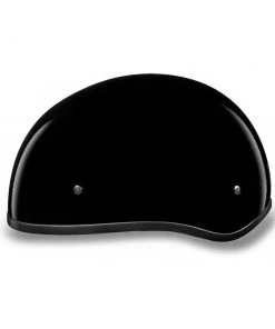 Daytona Helmets D1-ANS ‘Skull Cap' HI-Gloss Black Half Face Helmet Without Visor