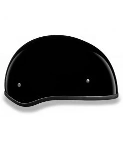 Daytona Helmets D1-ANS ‘Skull Cap' HI-Gloss Black Half Face Helmet Without Visor