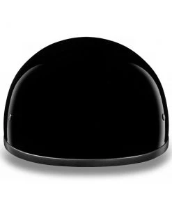 Daytona Helmets D1-ANS ‘Skull Cap' HI-Gloss Black Half Face Helmet Without Visor
