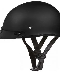 Daytona Helmets D1-B ‘Skull Cap' Dull Black Half Face Helmet With Visor (Open Box) Riding Gear