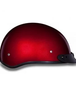 Daytona Helmets D1-BC ‘Skull Cap' Black Cherry Half Face Helmet With Visor