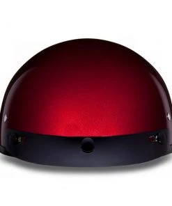 Daytona Helmets D1-BC ‘Skull Cap' Black Cherry Half Face Helmet With Visor
