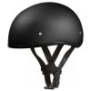 Daytona Helmets D1-BNS ‘Skull Cap' Dull Black Half Face Helmet Without Visor Riding Gear