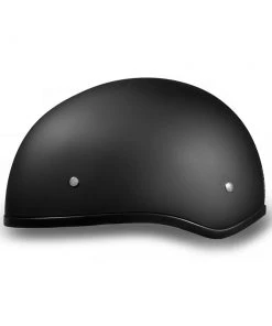 Daytona Helmets D1-BNS ‘Skull Cap' Dull Black Half Face Helmet Without Visor Riding Gear