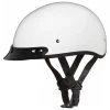 Daytona Helmets D1-C ‘Skull Cap' HI-Gloss White Half Face Helmet With Visor Riding Gear
