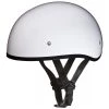 Riding Gear Daytona Helmets D1-CNS ‘Skull Cap' HI-Gloss White Half Face Helmet Without Visor