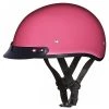 Riding Gear Daytona Helmets D1-D ‘Skull Cap' HI-Gloss Pink Half Face Helmet With Visor