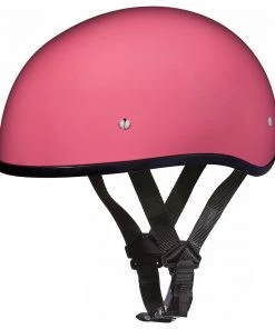 Daytona Helmets D1-DNS ‘Skull Cap' HI-Gloss Pink Half Face Helmet Without Visor
