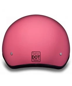 Daytona Helmets D1-DNS ‘Skull Cap' HI-Gloss Pink Half Face Helmet Without Visor