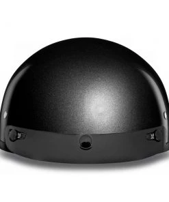 Daytona Helmets D1-GM ‘Skull Cap' Gun Metal Grey Metallic Half Face Helmet With Visor