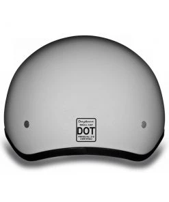 Riding Gear Daytona Helmets D1-PW ‘Skull Cap' Pearl White Half Face Helmet With Visor