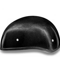 Daytona Helmets D2-GNS ‘Skull Cap' Grey Carbon Fiber Half Face Helmet Without Visor