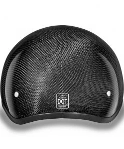 Daytona Helmets D2-GNS ‘Skull Cap' Grey Carbon Fiber Half Face Helmet Without Visor