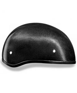 Daytona Helmets D2-GNS ‘Skull Cap' Grey Carbon Fiber Half Face Helmet Without Visor