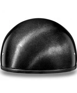 Daytona Helmets D2-GNS ‘Skull Cap' Grey Carbon Fiber Half Face Helmet Without Visor