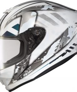 Riding Gear Scorpion Exo 75-1172L EXO-R420 'Distiller' Full-Face Helmet White/Silver
