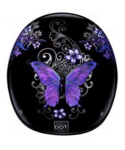 Riding Gear Daytona Helmets D6-B ‘Skull Cap’ With Butterfly Half Face Helmet