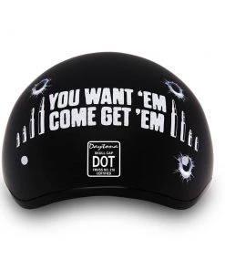 Daytona Helmets D6-CG Skull Cap'Come Gem'Em' Half Face Helmet