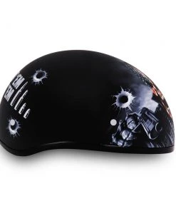 Daytona Helmets D6-CG Skull Cap'Come Gem'Em' Half Face Helmet