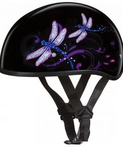 Daytona Helmets D6-DF ‘Skull Cap’ Dragon Fly Half Face Helmet Riding Gear