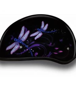 Daytona Helmets D6-DF ‘Skull Cap’ Dragon Fly Half Face Helmet Riding Gear
