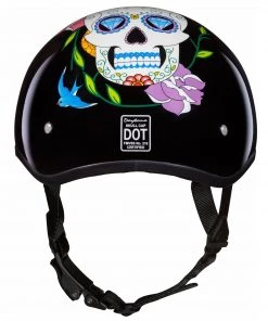 Daytona Helmets D6-DS ‘Skull Cap’ Diamond Skull Half Face Helmet