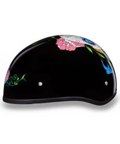 Daytona Helmets D6-DS ‘Skull Cap’ Diamond Skull Half Face Helmet