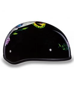 Daytona Helmets D6-DS ‘Skull Cap’ Diamond Skull Half Face Helmet