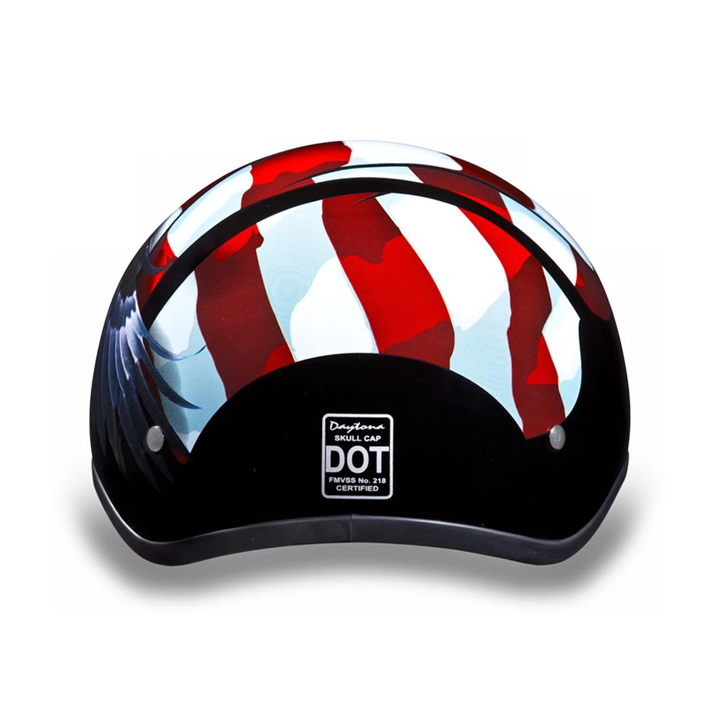 Daytona Helmets D6-FR ‘Skull Cap’ With Freedom Half Face Helmet Riding Gear
