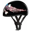 Daytona Helmets D6-P ‘Skull Cap’ With Patriot Skull Half Face Helmet