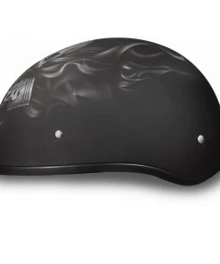 Riding Gear Daytona Helmets D6-PS ‘Skull Cap’ With Piston Skull Half Face Helmet