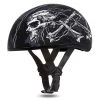 Daytona Helmets D6-SC Skull Cap 'Skull With Chains' Half Face Helmet Riding Gear