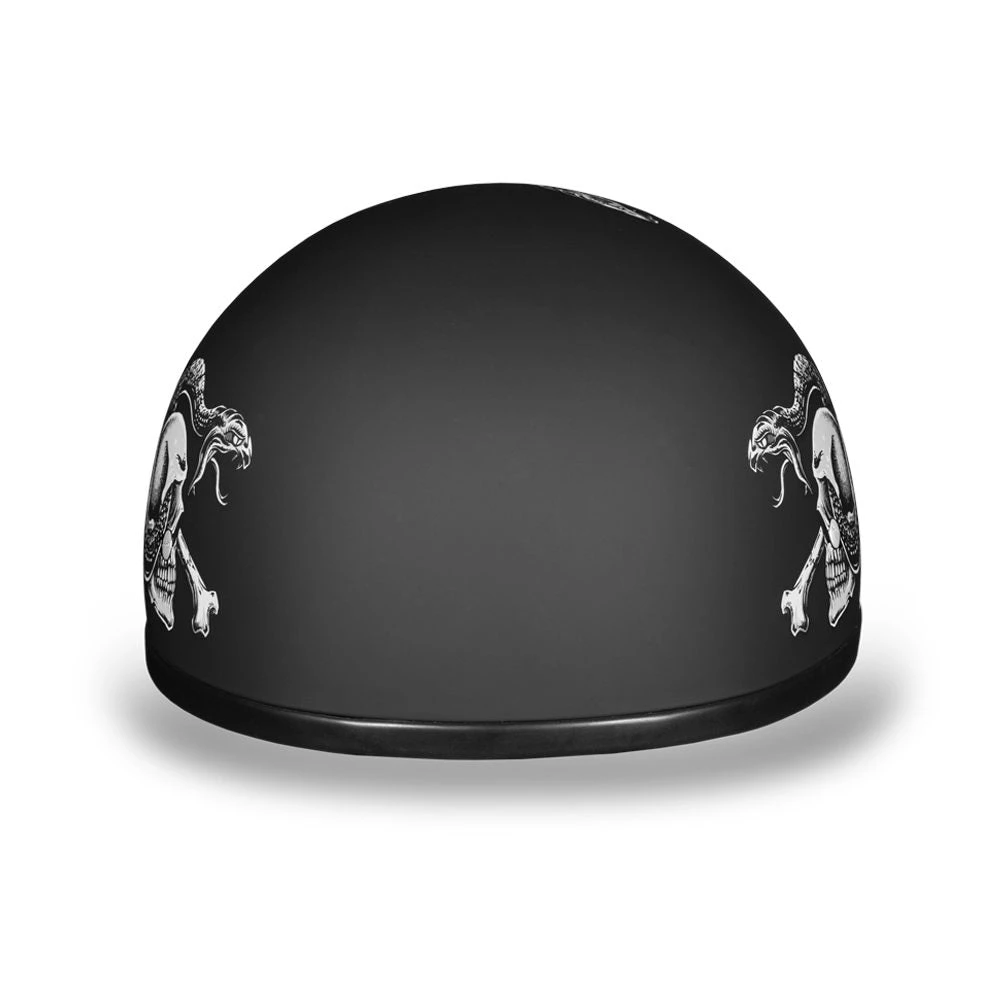 Daytona Helmets D6-SS ‘Skull Cap’ With Snakes And Skulls Half Face Helmet Riding Gear