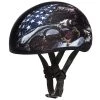 Riding Gear Daytona Helmets D6-USA ‘Skull Cap’ With USA Flag And Eagle Half Face Helmet