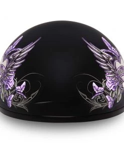 Daytona Helmets D6-WH Skull Cap'Wild At Heart' Half Face Helmet