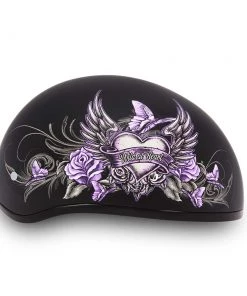 Daytona Helmets D6-WH Skull Cap'Wild At Heart' Half Face Helmet