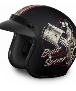 Daytona Helmets DC6-BFS ‘Cruiser’ Built For Speed Dull Black ¾ Open Face Helmet Riding Gear