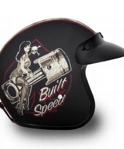 Daytona Helmets DC6-BFS ‘Cruiser’ Built For Speed Dull Black ¾ Open Face Helmet Riding Gear