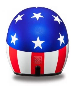 Daytona Helmets DC6-CA ‘Cruiser’ Captain Americal ¾ Open Face Helmet Riding Gear