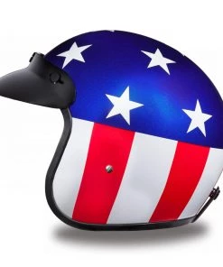 Daytona Helmets DC6-CA ‘Cruiser’ Captain Americal ¾ Open Face Helmet Riding Gear