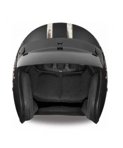 Daytona Helmets DC6-FAC ‘Cruiser’ Flying Aces Dull Black ¾ Open Face Helmet Riding Gear