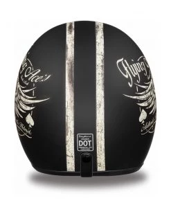 Daytona Helmets DC6-FAC ‘Cruiser’ Flying Aces Dull Black ¾ Open Face Helmet Riding Gear