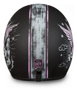 Daytona Helmets DC6-GB ‘Cruiser’ Gone Bad Dull Black ¾ Open Face Helmet Riding Gear