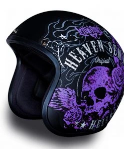 Riding Gear Daytona Helmets DC6-HS ‘Cruiser’ Heaven Sent Dull Black ¾ Open Face Helmet