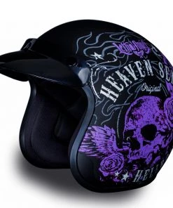 Riding Gear Daytona Helmets DC6-HS ‘Cruiser’ Heaven Sent Dull Black ¾ Open Face Helmet