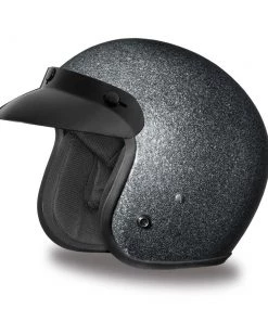 Daytona Helmets DC7-GM ‘Cruiser’ Gun Metal Flake ¾ Open Face Helmet