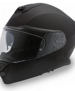 Daytona Helmets DE1-B ‘Detour’ Dull Black Full-Face Helmet With Drop Down Shield