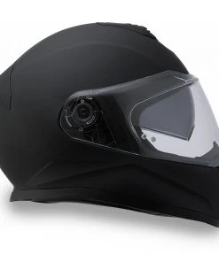 Daytona Helmets DE1-B ‘Detour’ Dull Black Full-Face Helmet With Drop Down Shield