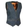 Milwaukee Leather DM1246 Women's Blue Denim Vest With V-Neck Collar Motorcycle Vests
